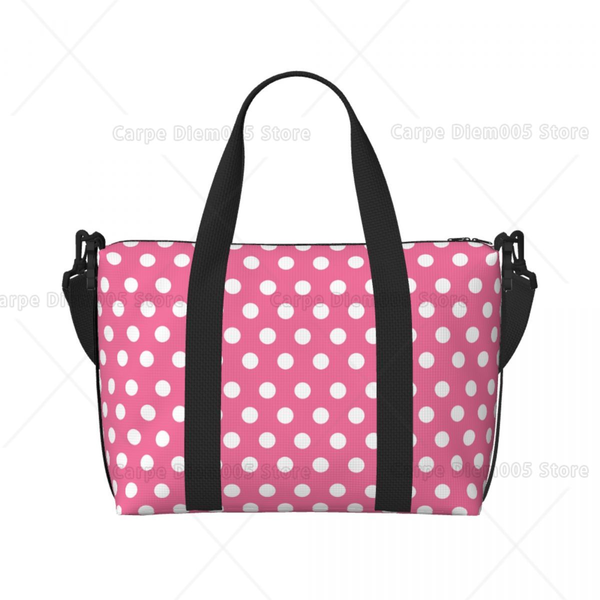 Luxury Bags Luggage - Bolso de mano de lunares rosas,