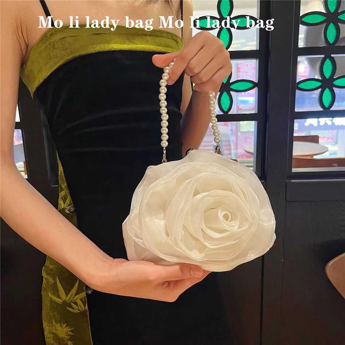 Luxury Bags On Sale - Bolso de mano Floral de satén