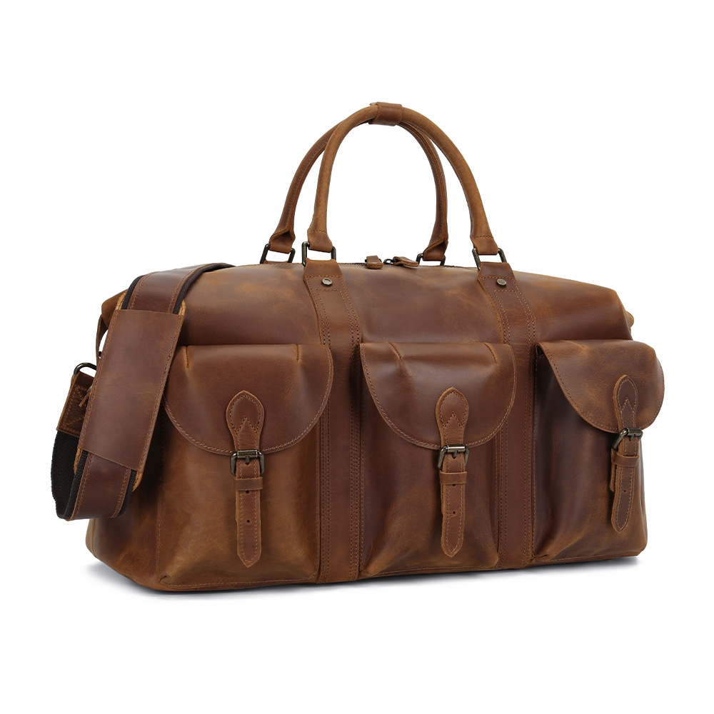 Luxury Bags Luggage - Bolso de mano de cuero Crazy