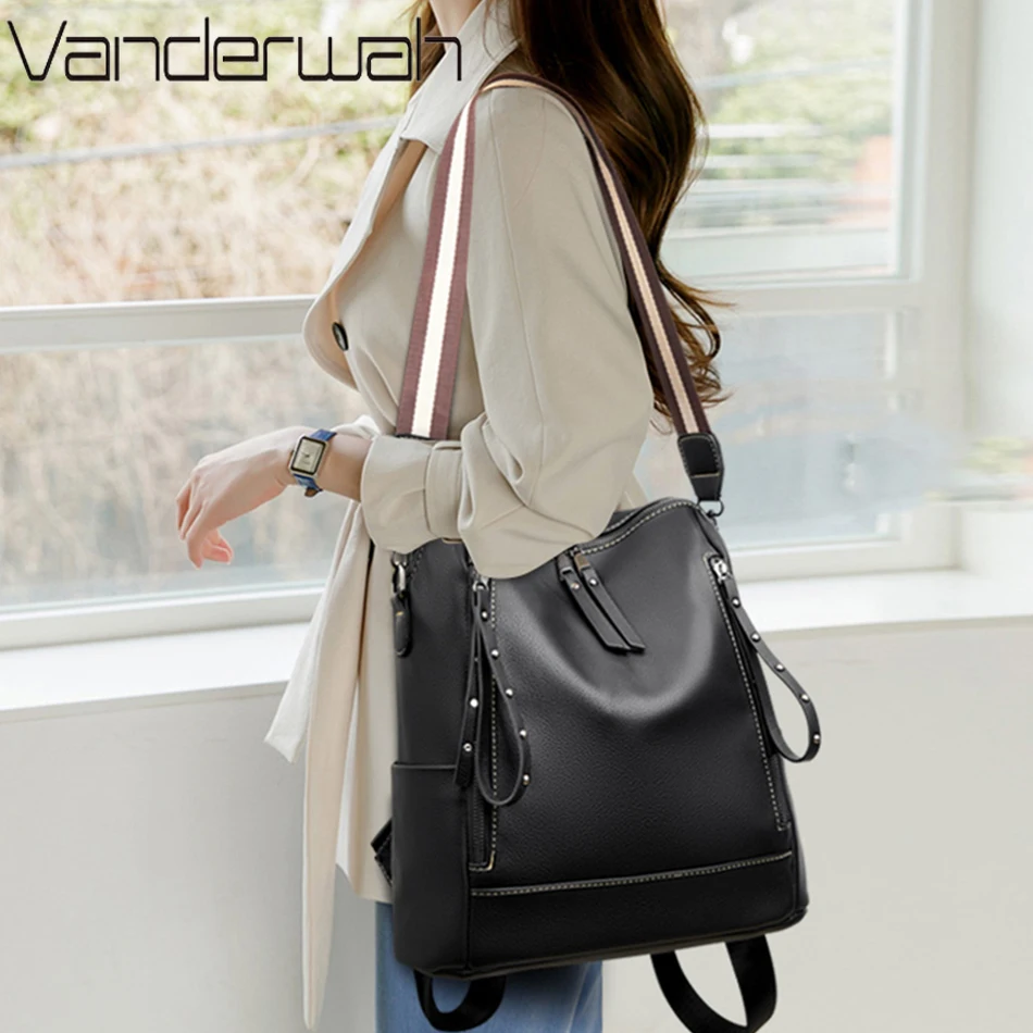 Mochila De cuero suave para es - Discount Luxury Bags reseña y precio