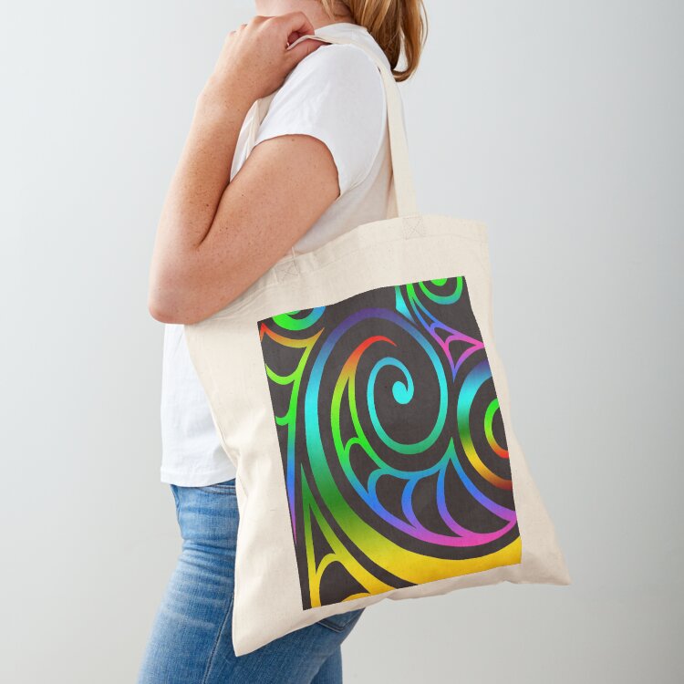 Bolsa de lona colorida con dis - Luxury Bags New Zealand reseña y precio