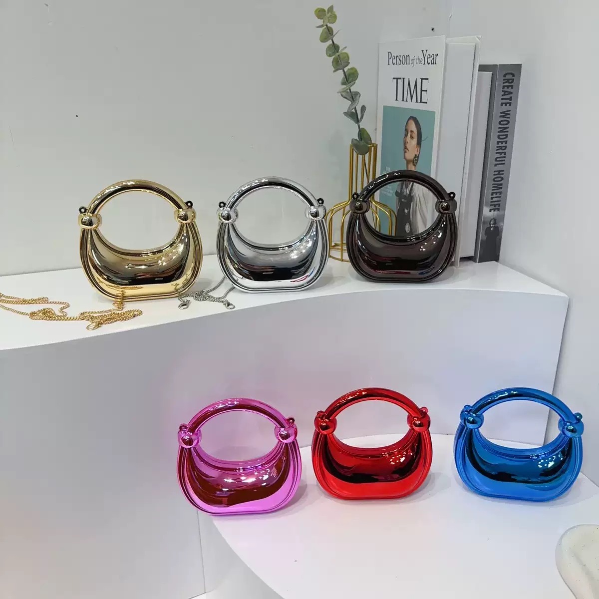 Mini bolso de noche dorado, mo - Discount Luxury Bags reseña y precio