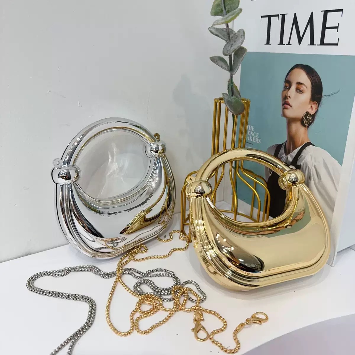 Mini bolso de noche dorado, mo - Discount Luxury Bags reseña y precio